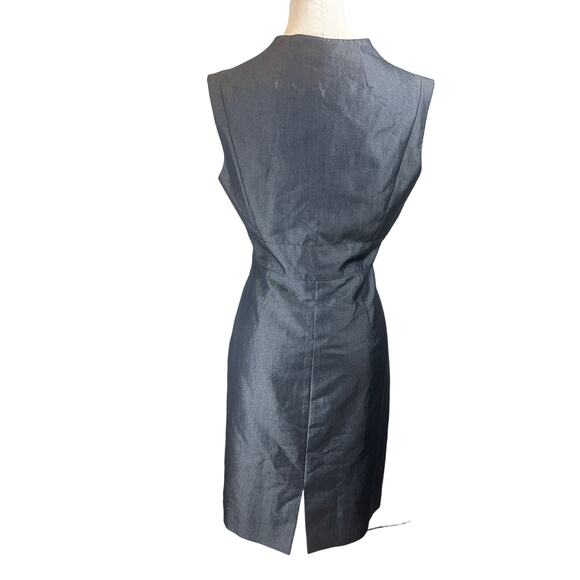 Antonio Melani Dark Gray Sleeveless Sheath Dress - Classic Tailored Fit - Picture 2 of 3